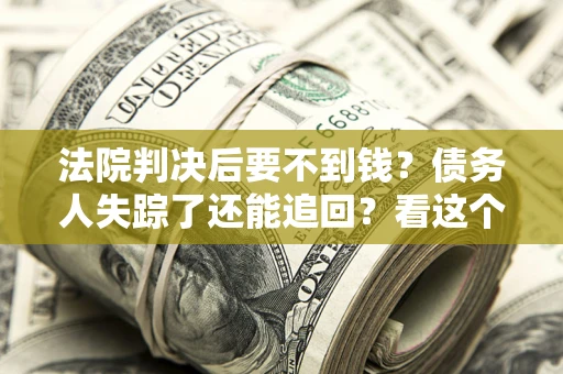 武汉法院判决后要不到钱？债务人失踪了还能追回？看这个方法！