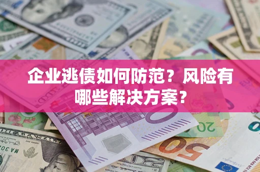 武汉企业逃债如何防范？风险有哪些解决方案？
