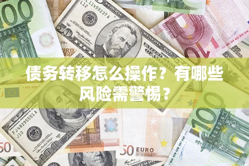 武汉债务转移怎么操作？有哪些风险需警惕？