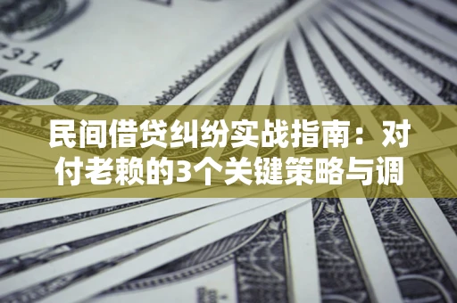 武汉民间借贷纠纷实战指南：对付老赖的3个关键策略与调解盲区解析